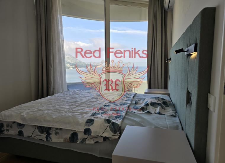 Квартира с тремя спальнями в Бечичи с панорамным видом на море., купить квартиру в Бечичи