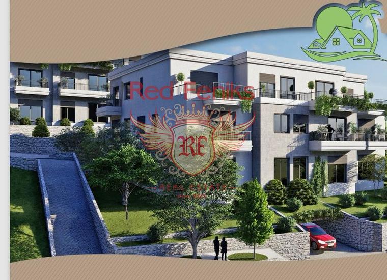 Удивительные новые апартаменты с видом на море в Доброте, Котор, Квартира в Которский залив Черногория