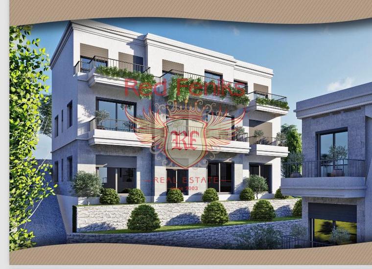 Удивительные новые апартаменты с видом на море в Доброте, Котор, Квартира в Доброта Черногория