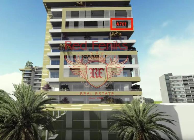 Продается квартира со 2-й спальней A701 - 9-й этаж, жилая площадь 75,44 м2 + терраса 27 м2 (общая площадь: 102,44 м2).